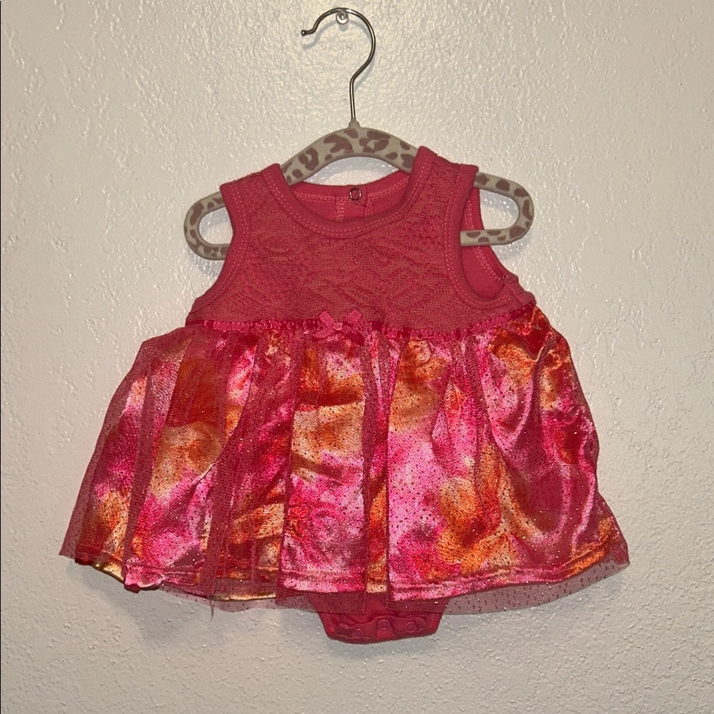 Vibrant Pink and Orange Kids Dress